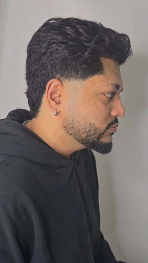 Instagram post: Sides Tapered to perfection AK BARBERS . . #TaperFade #FreshFade #BarberLife #SharpCut #CleanCut